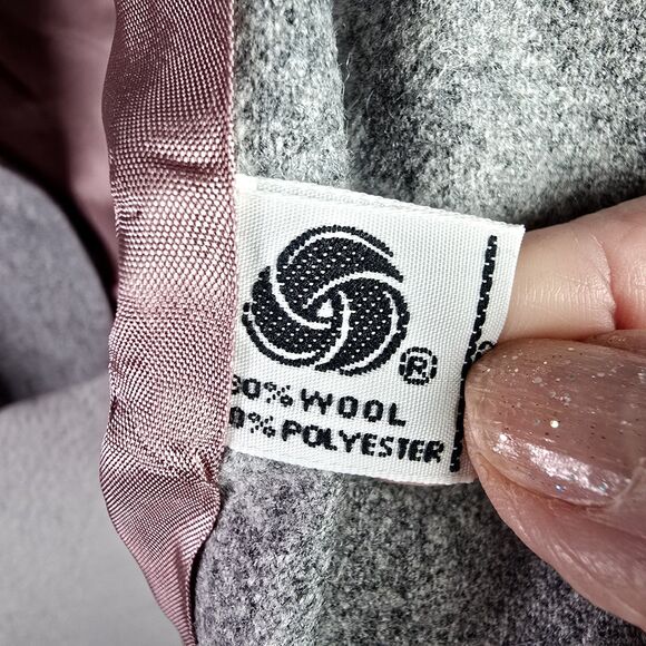 Saville Wool Blend Blazer Gray Classic Career Lined Size 14 Fall Winter Vintage - Picture 11 of 13